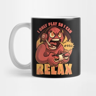 Video Game Relax Player - Fun Fire Nerd Gift Mug